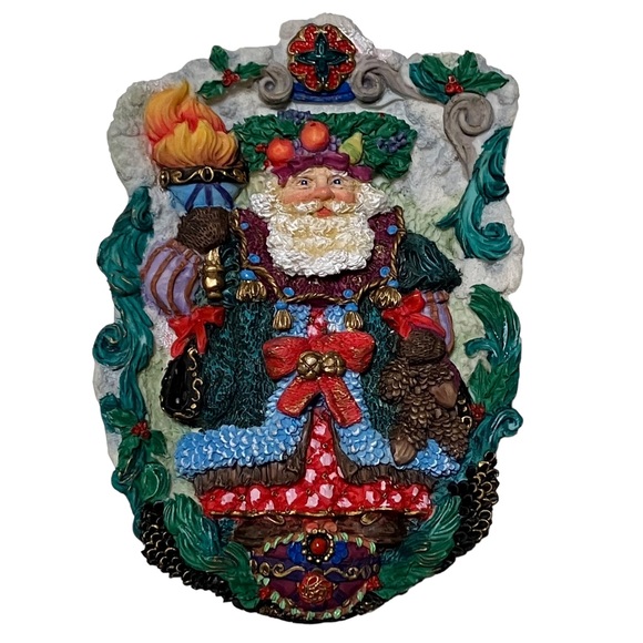 Santa Crinkle Claus Plaque Merry Old England by Possible Dreams 1996 659301 - Picture 1 of 7